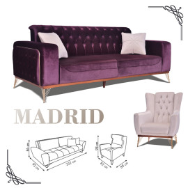 MADRID SOFA SET PIECE LIVING ROOM CHAIR FOR HOME FROM FACTORY WHOLESALE